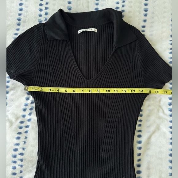 Abercrombie & Fitch Black Polo Ribbed Knit Mini Dress - Size S - Picture 7 of 11